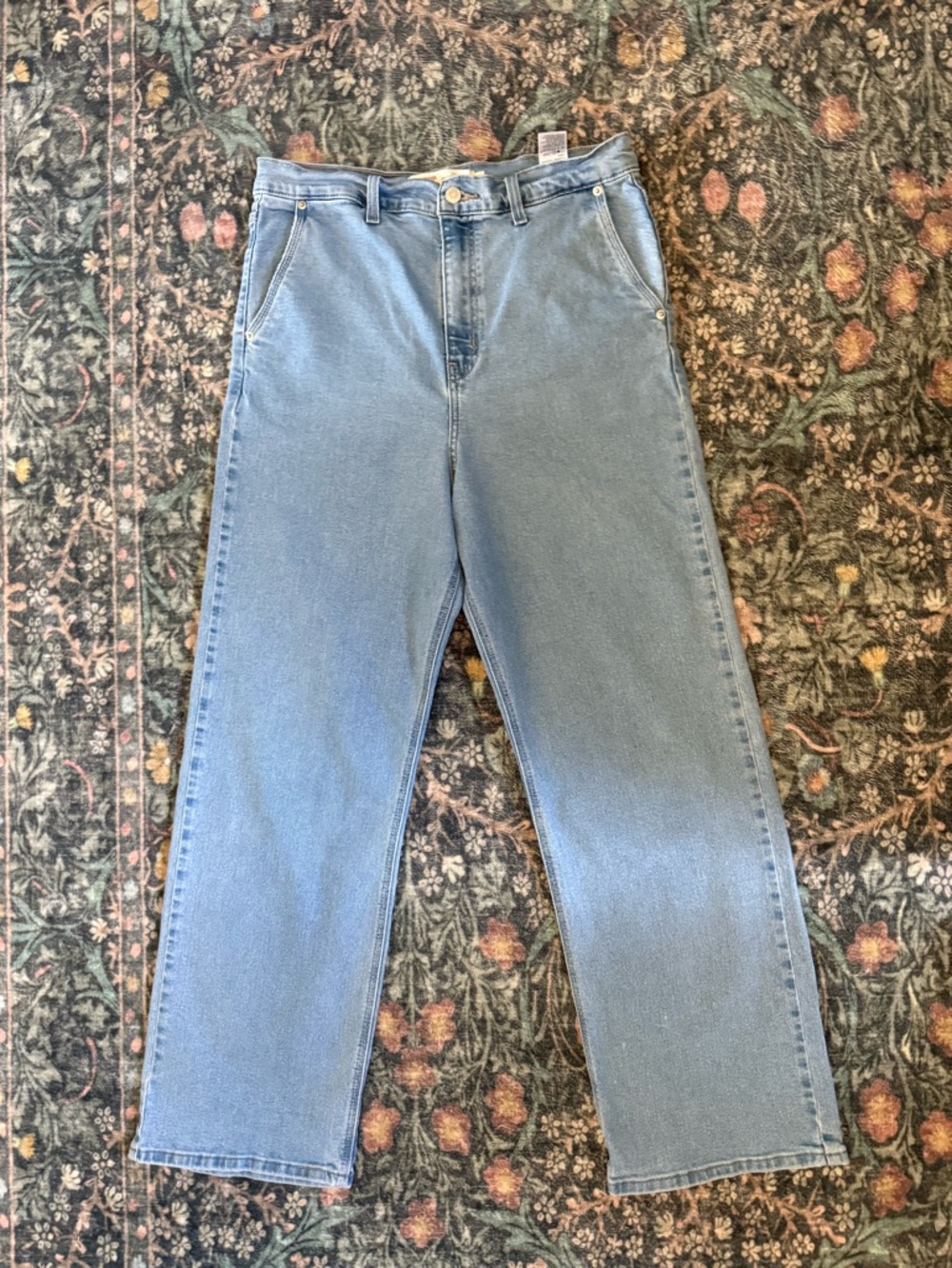 Levi Strauss Signature Women’s Heritage High‎ Rise Loose Straight Jean Size 12
